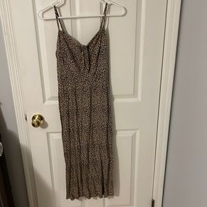Hollister size small cheetah print midi dress with tie front